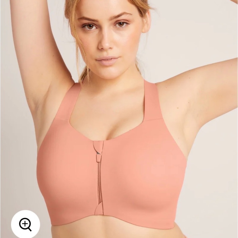 KNIX Catalyst Pink Ginger Front Zip Sports Bra Size 5